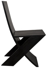 Tech Wood Black Armless Chair Club Chairs LOOMLAN By Noir