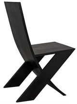 Tech Wood Black Armless Chair Club Chairs LOOMLAN By Noir