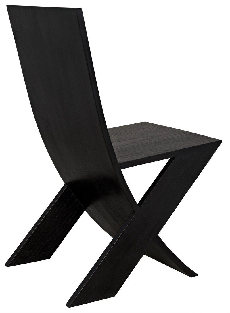 Tech Wood Black Armless Chair Club Chairs LOOMLAN By Noir