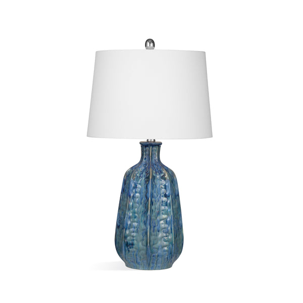 Tee Ceramic Blue Table Lamp Table Lamps LOOMLAN By Bassett Mirror