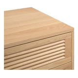 Teeda Natural Wood 3 Drawer Nightstand Nightstands LOOMLAN By Moe's Home