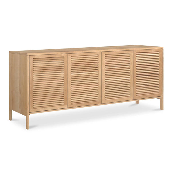 Teeda Natural Wood 4 Door Sideboard Sideboards LOOMLAN By Moe's Home