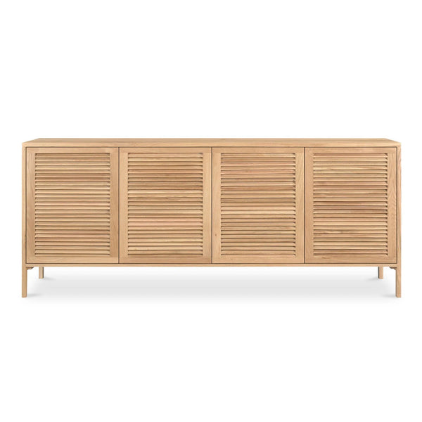 Teeda Natural Wood 4 Door Sideboard Sideboards LOOMLAN By Moe's Home