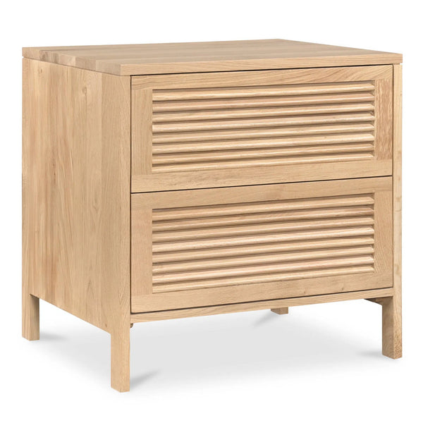 Teeda Natural Wood Nightstand Nightstands LOOMLAN By Moe's Home