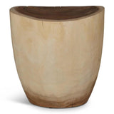 Teerata Natural Solid Chamcha Wooden Side Table Side Tables LOOMLAN By Urbia