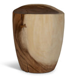 Teerata Natural Solid Chamcha Wooden Side Table Side Tables LOOMLAN By Urbia