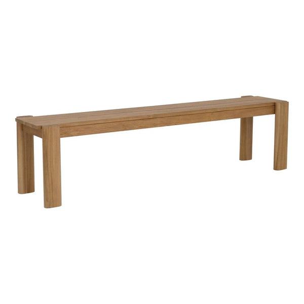 Tempo Outdoor Teak Wood Dining Bench Dining Benches LOOMLAN By Moe's Home