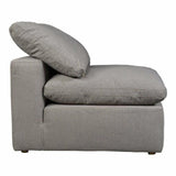 Terra Condo Grey Stain Resistant Performance Modular Slipper Chair Modular Components LOOMLAN By Moe's Home