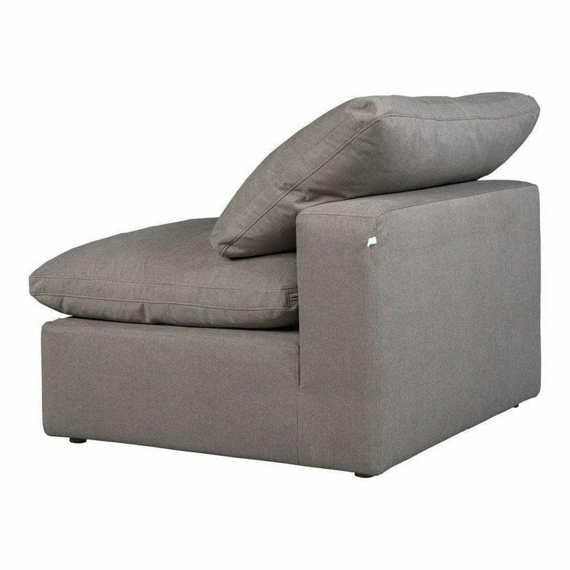 Terra Condo Grey Stain Resistant Performance Modular Slipper Chair Modular Components LOOMLAN By Moe's Home