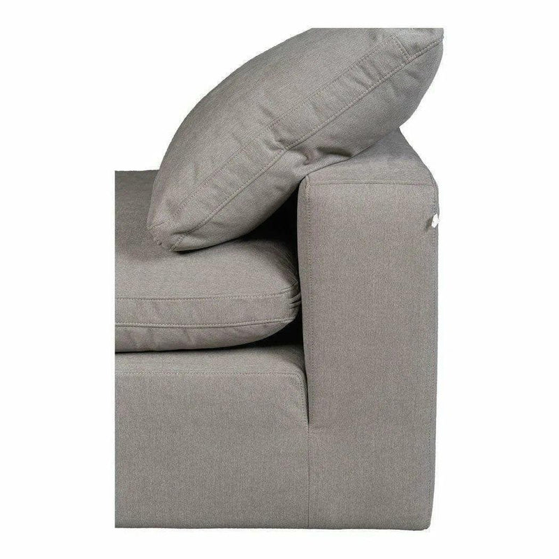 Terra Condo Grey Stain Resistant Performance Modular Slipper Chair Modular Components LOOMLAN By Moe's Home