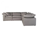 Terra Condo Grey Stain Resistant Performance Modular Slipper Chair Modular Components LOOMLAN By Moe's Home