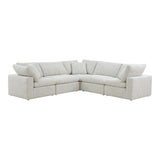 Terra Condo L-Shaped Polyester Upholstered Modular Sectional Modular Sofas LOOMLAN By Moe's Home