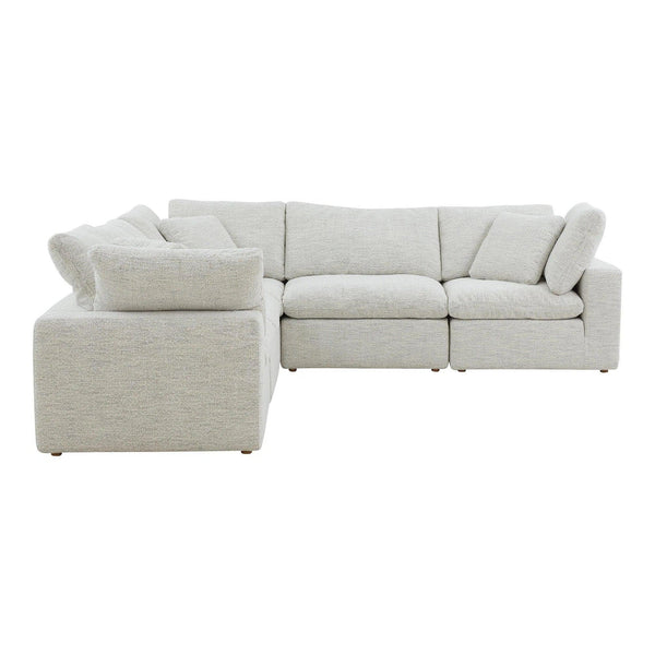 Terra Condo L-Shaped Polyester Upholstered Modular Sectional Modular Sofas LOOMLAN By Moe's Home