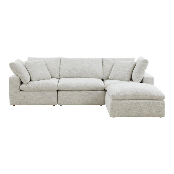 Terra Condo Polyester Upholstered Grey Lounge Modular Sectional Modular Sofas LOOMLAN By Moe's Home