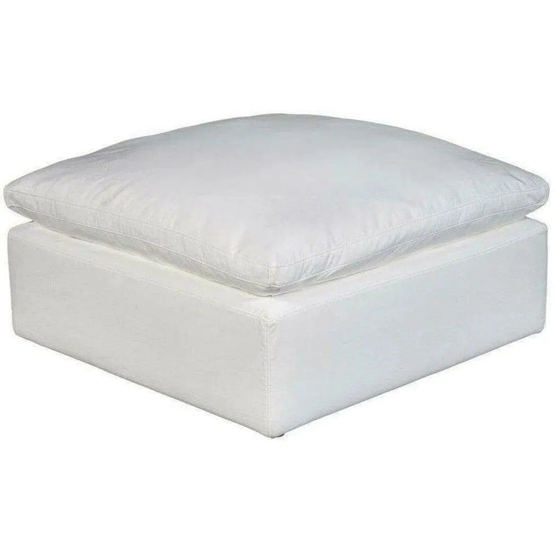 Terra Condo White Stain Resistant Performance Modular Ottoman Modular Components LOOMLAN By Moe's Home