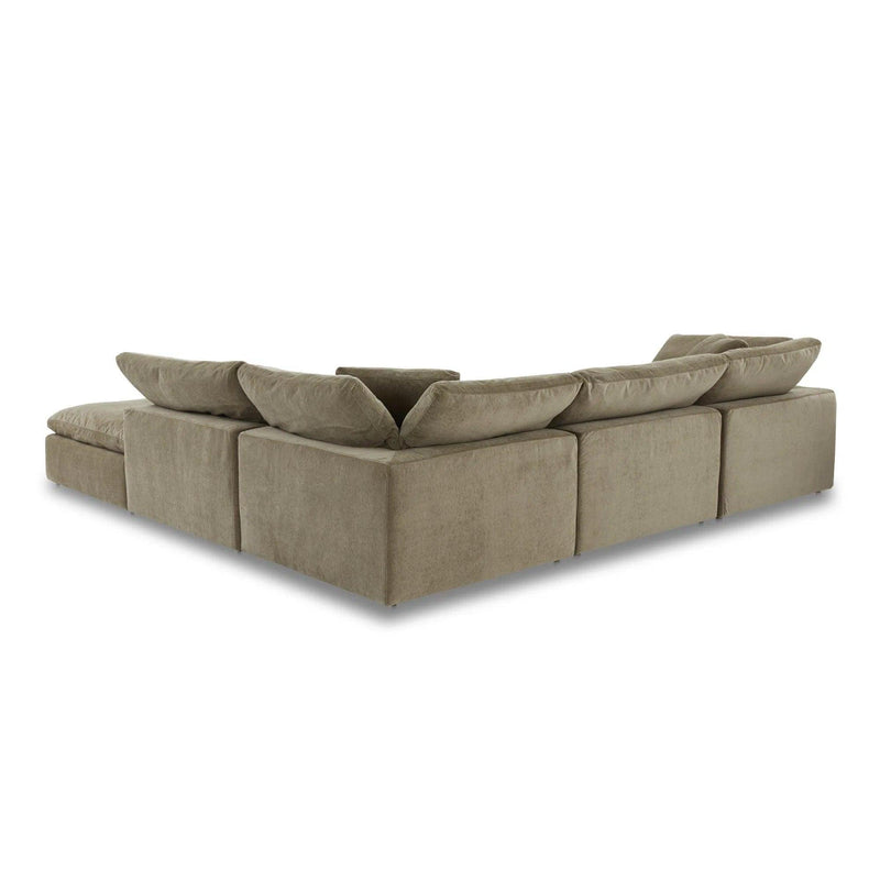 Terra Dream Polyester Upholstered Green Modular Sectional Modular Sofas LOOMLAN By Moe's Home