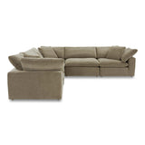 Terra L-Shaped Polyester Upholstered Modular Sectional Modular Sofas LOOMLAN By Moe's Home