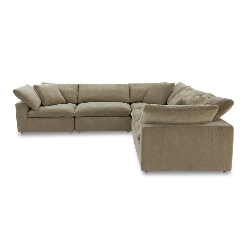 Terra L-Shaped Polyester Upholstered Modular Sectional Modular Sofas LOOMLAN By Moe's Home