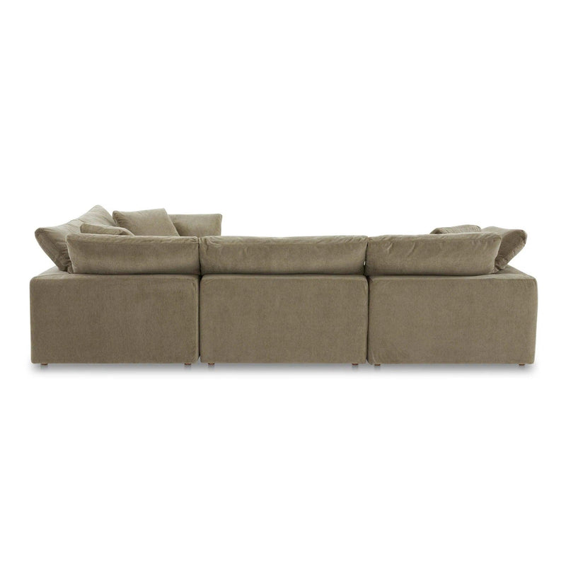 Terra L-Shaped Polyester Upholstered Modular Sectional Modular Sofas LOOMLAN By Moe's Home