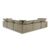 Terra L-Shaped Polyester Upholstered Modular Sectional Modular Sofas LOOMLAN By Moe's Home