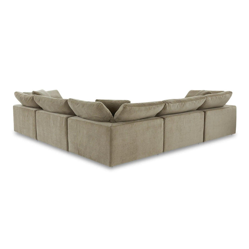 Terra L-Shaped Polyester Upholstered Modular Sectional Modular Sofas LOOMLAN By Moe's Home