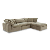 Terra Lounge Polyester Upholstered Green Modular Sectional Modular Sofas LOOMLAN By Moe's Home