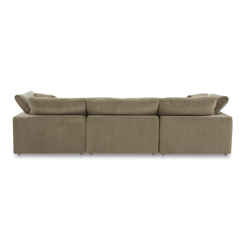 Terra Lounge Polyester Upholstered Green Modular Sectional Modular Sofas LOOMLAN By Moe's Home