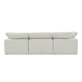 Terra Polyester Fabric and Wood Off-White Modular Sofa Modular Sofas LOOMLAN By Moe's Home