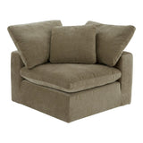 Terra Polyester Upholstered Green Corner Chair Modular Sofas LOOMLAN By Moe's Home