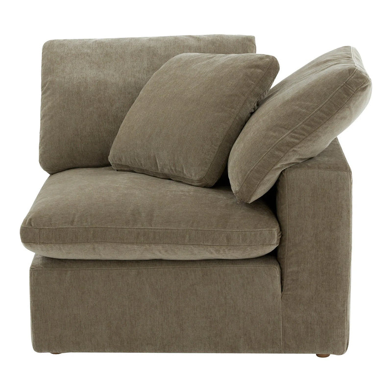 Terra Polyester Upholstered Green Corner Chair Modular Sofas LOOMLAN By Moe's Home