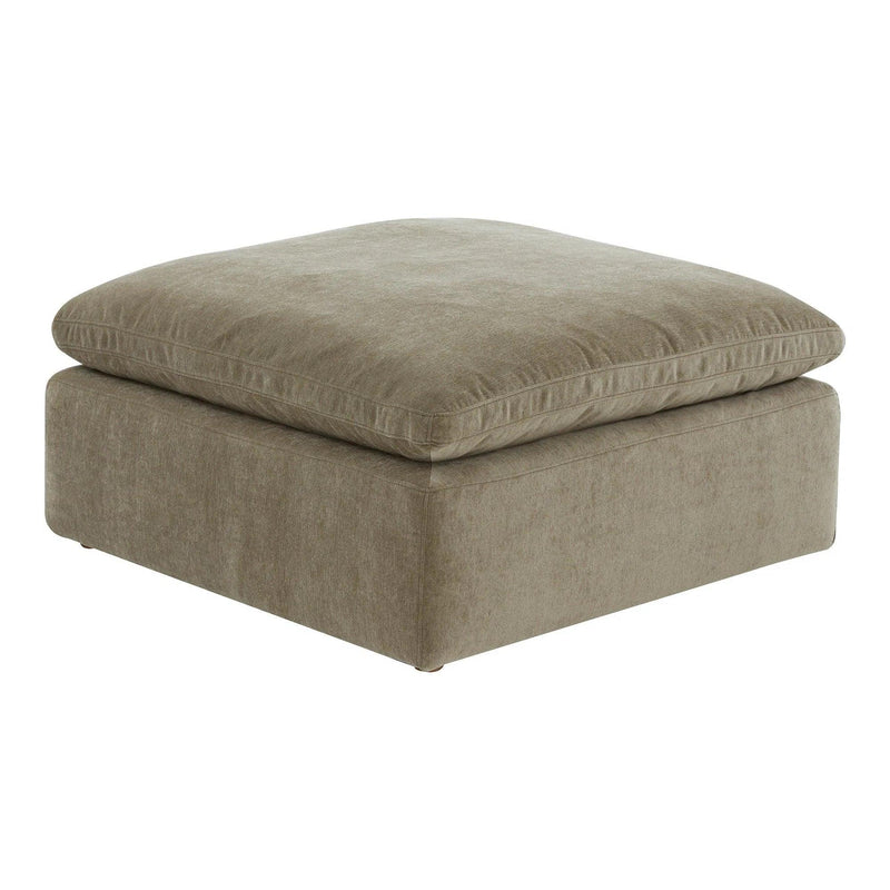 Terra Polyester Upholstered Green Ottoman Ottomans LOOMLAN By Moe's Home