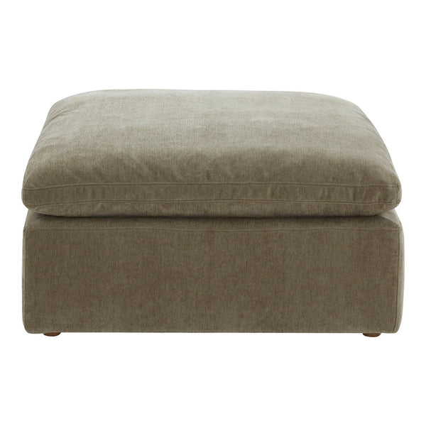 Terra Polyester Upholstered Green Ottoman Ottomans LOOMLAN By Moe's Home