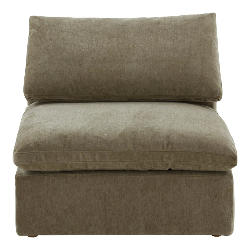 Terra Polyester Upholstered Green Slipper Chair Modular Sofas LOOMLAN By Moe's Home