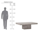 Terrace Concrete Coffee Table - Ivory White Outdoor Coffee Table Outdoor Coffee Tables LOOMLAN By Seasonal Living