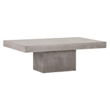 Terrace Concrete Coffee Table - Slate Gray Outdoor Coffee Table Outdoor Coffee Tables LOOMLAN By Seasonal Living