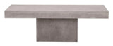 Terrace Concrete Coffee Table - Slate Gray Outdoor Coffee Table Outdoor Coffee Tables LOOMLAN By Seasonal Living