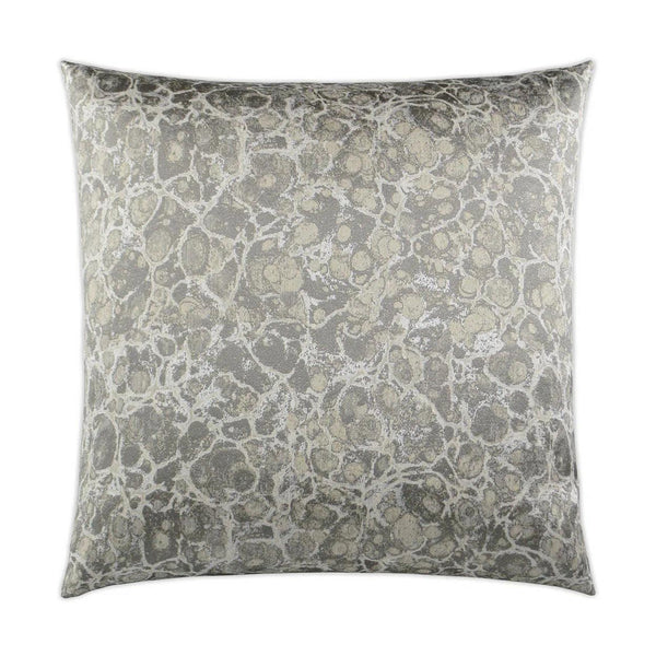 Terrazzo Silver Throw Pillow With Insert Throw Pillows LOOMLAN By D.V. Kap