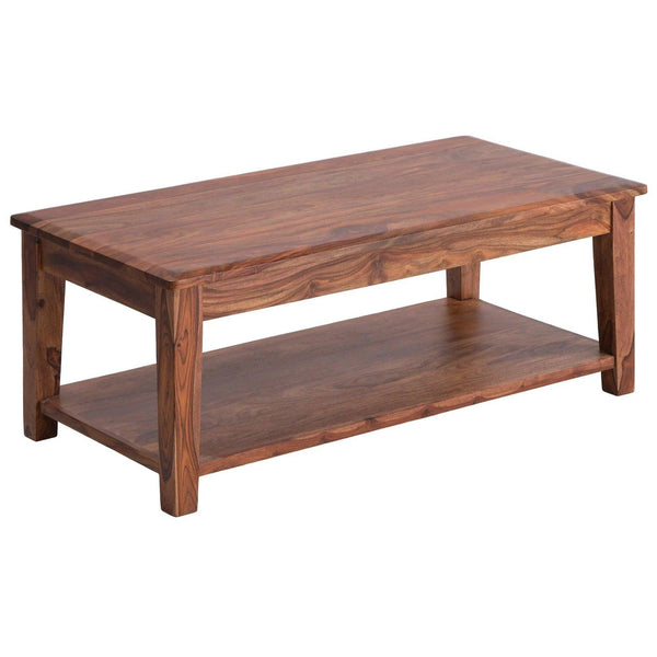 Terrill Reddish Brown Wood Rectangular Coffee Table Coffee Tables LOOMLAN By LOOMLAN