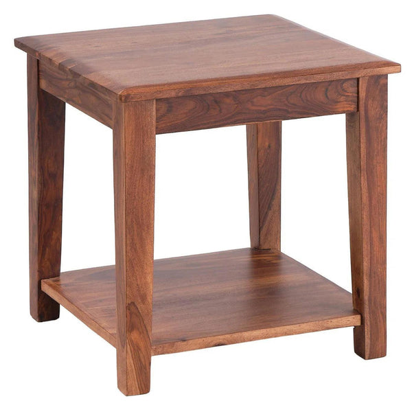 Terrill Reddish Brown Wood Square Side Table Side Tables LOOMLAN By LOOMLAN