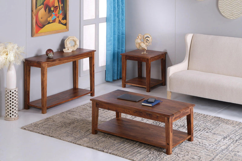 Terrill Reddish Brown Wood Square Side Table Side Tables LOOMLAN By LOOMLAN