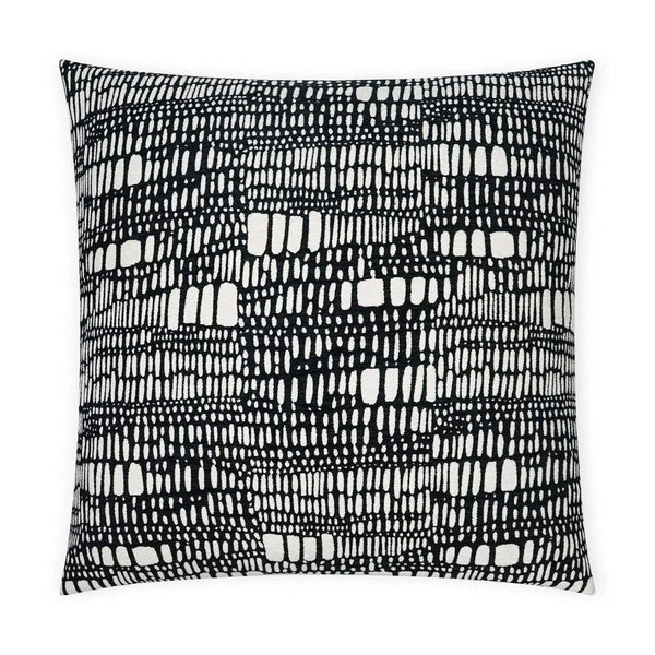 Tesota Domino Abstract Black Large Throw Pillow With Insert Throw Pillows LOOMLAN By D.V. Kap