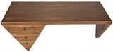 Tetramo Wood Brown Desk Home Office Desks LOOMLAN By Noir