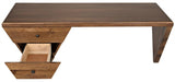 Tetramo Wood Brown Desk Home Office Desks LOOMLAN By Noir