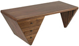 Tetramo Wood Brown Desk Home Office Desks LOOMLAN By Noir