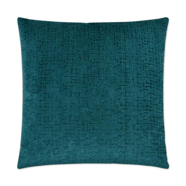 Tetris Peacock Blue Throw Pillow With Insert Throw Pillows LOOMLAN By D.V. Kap