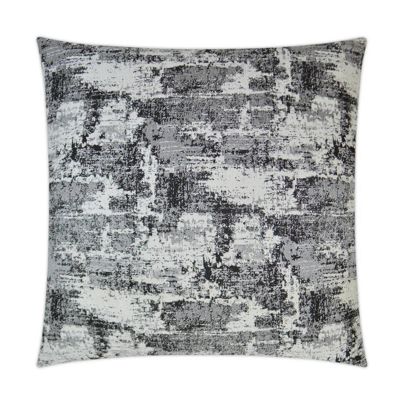 Textural Charcoal Grey Throw Pillow With Insert Throw Pillows LOOMLAN By D.V. Kap