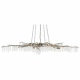 Textured Silver Natural Forest Light Silver Chandelier Chandeliers LOOMLAN By Currey & Co