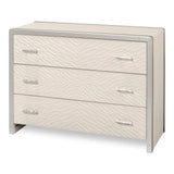 Textures Commode White 3 Drawers Chest Chests LOOMLAN By Sarreid