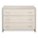 Textures Commode White 3 Drawers Chest Chests LOOMLAN By Sarreid