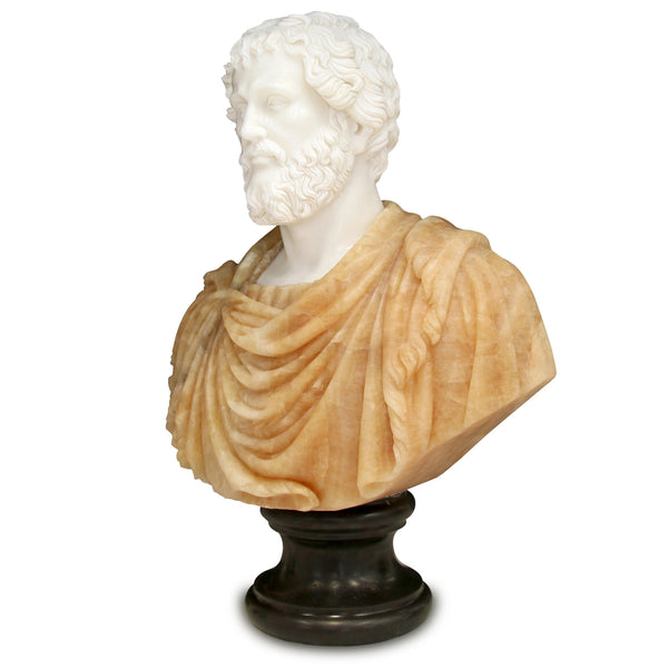 Thanos Marble Bust Sculpture Statues & Sculptures LOOMLAN By Currey & Co